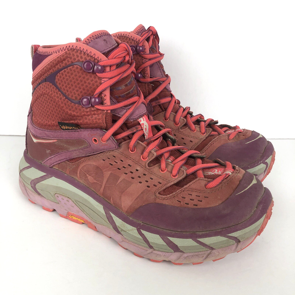 Hoka One One Women's Pink Plum Trail Running Boots - Picture 2 of 13